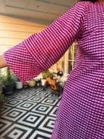 Ensemble coordonné pantalon et veste en gingham violet pour femme |   Ensemble coordonné décontracté à carreaux tendance pour femme, vente en gros