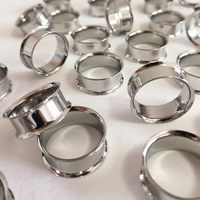 [SO-008] Vente chaude, tubes à œillets à double évasement de haute qualité, acier inoxydable 316L, tunnels d'oreille, plugs, vente en gros, bijoux de piercing corporel