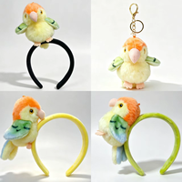 Serre-têtes en peluche mignons en forme de perroquet, serre-têtes pour cheveux en forme de perroquet, serre-têtes animaux de dessin animé pour spectacles en direct, accessoires de cheveux pour fêtes et photos