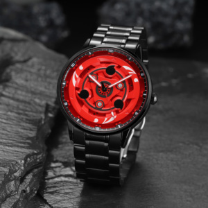 Nuevo Reloj de Pulsera de Cuarzo Original 3D Oficial Giratorio al por Mayor, Resistente al Agua, con Diseño de Anime Sharingan de Tres Puntas para <span class=keywords><strong>Sasuke</strong></span> - Product Image 3