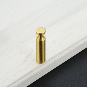 Moat Copper Brass <b>Wall</b> Hooks Round Minimalist Rust Resistant Entryway Cabinet Hat Hooks Gold Plated Mounting Type - Product Image 3