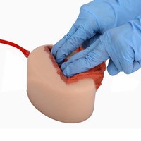 Módulo de Maniquí con Herida de Laceración Realista DARHMMY para Entrenamiento Médico, Simulación de Sangrado, PVC, Práctica de Primeros Auxilios