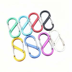 Mousqueton en alliage d'aluminium en forme de S, personnalisable avec marque privée, crochet huit, charge 30 kg, pour escalade, extérieur, porte-clés, sac à dos, eau - Product Image 1