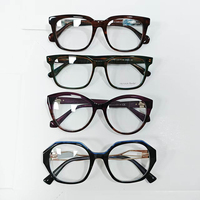 Montures de lunettes optiques en acétate massif à monture complète, multicolores, en gros, pour femmes et hommes, avec logo personnalisé