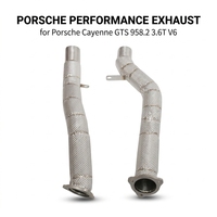 Tubo Delantero de Acero Inoxidable de Alto Rendimiento SDO Compatible con Porsche Cayenne GTS 958.2 3.6T V6 2015-2018 con Protector Térmico