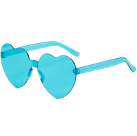 Lunettes de soleil en forme de cœur pour enfants Lunettes de soleil en forme de cœur Lunettes de soleil rouges en gros Lunettes de soleil couleur bonbon 2023 sans monture