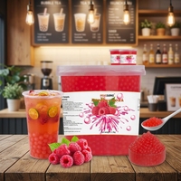 HENGZHI, fabricant, vend des boba éclatants de haute qualité pour bubble tea, saveur pêche.