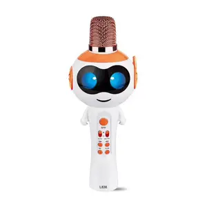 热销l838儿童无线麦克风卡拉ok机器人麦克风电容式麦克风儿童幼儿园麦克风