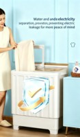 Lave-linge semi-automatique 7 kg à double cuve, capacité d'essorage 4 kg, corps en PP durable, faible bruit, économe en énergie, certifié CE, logo personnalisé - Offre Spéciale
