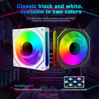 Ventilateur PC Lovingcool, nouveau design, 12V ARGB, pour boîtier d'ordinateur gaming, ventilateur PC 120 mm en plastique RGB avec miroir pour boîtier d'ordinateur