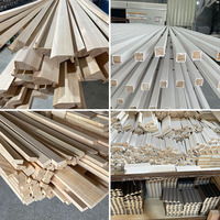 Plinthe en bois massif sur mesure en pin avec placage PVC, disponible en plusieurs couleurs pour la décoration intérieure