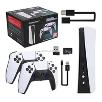Console de jeu TV S905L P5 Plus avec deux manettes sans fil 2,4 GHz, 4K HD, plus de 40 000 jeux, 128 Go, SFC classique, adapté aux familles