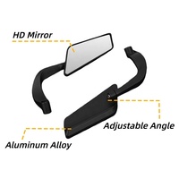 Nouveau produit Rétroviseur de moto HD Angle réglable Corps en alliage d'aluminium Rétroviseur latéral robuste Accessoires de moto Usine