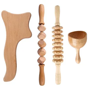 Деревянная Массажная палочка, инструменты, антицеллюлитный массажер, ролик для снятия мышц живота, инструмент для гуаша