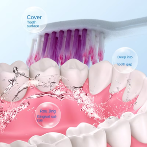 <span class=keywords><strong>Brosse</strong></span> à dents en PBT <span class=keywords><strong>ultra</strong></span>-douce au charbon de bois avec manche en plastique coloré pour usage domestique, taille standard pour adultes - Product Image 3