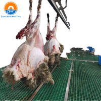 Équipement d'abattage de moutons à roulement en acier inoxydable haute efficacité, fonctionnement manuel, capacité de 10 à 2000 unités pour abattoir long