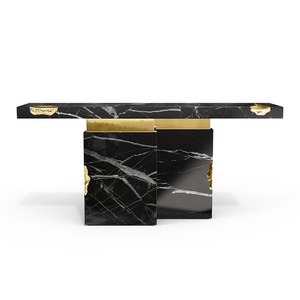 <span class=keywords><strong>Console</strong></span> <span class=keywords><strong>d</strong></span>'<span class=keywords><strong>entrée</strong></span>, table <span class=keywords><strong>d</strong></span>'angle, fabrication artisanale avec base géométrique, design contemporain - Product Image 6