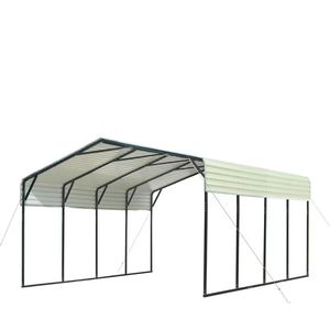 Abri d'auto extérieur moderne Cadre en acier galvanisé Toit en bois traité sous pression Mur latéral en tôle <span class=keywords><strong>pour</strong></span> <span class=keywords><strong>voiture</strong></span> Parking <span class=keywords><strong>Jardin</strong></span> <span class=keywords><strong>Garage</strong></span> - Product Image 1