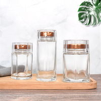 Vente en gros de bouteilles en verre hexagonales de 50 ml, 100 ml, 150 ml, 200 ml, de qualité alimentaire, pour nid d'oiseau et confiture de miel, couvercle transparent épaissi