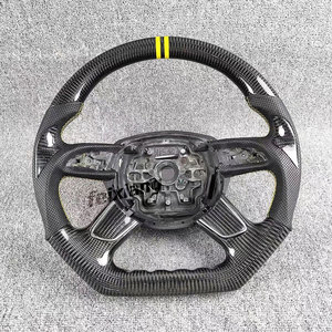 Volante Deportivo de Carreras de Cuatro Radios de Fibra de Carbono y Cuero Personalizado para <span class=keywords><strong>Audi</strong></span> A6/A3/<span class=keywords><strong>A4</strong></span>/A8/TTRS - Accesorio de Mejora para Automóviles <span class=keywords><strong>Audi</strong></span> - Product Image 5