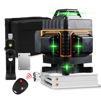 Machine de nivellement laser automatique, niveau laser 4D 16 lignes, lumière verte, 360