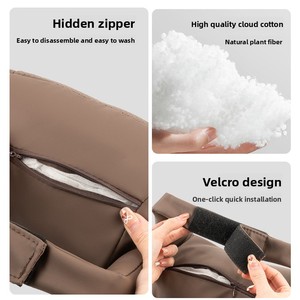 Almohada de Soporte para el Cuello de Coche de Cuero Nappa de Lujo - Cojín Ergonómico Transpirable para el Reposacabezas del Conductor y el Pasajero, Anti-Fatiga - Product Image 5