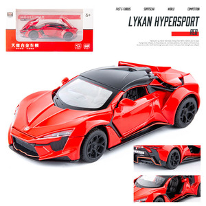 Modello di veicolo giocattolo Lycan Supercar 1:32 Model car sound and light pullback diecast Toy <span class=keywords><strong>Auto</strong></span> 4s shop gifts redand - Product Image 3