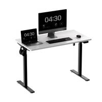 Bureau de travail moderne pivotant à hauteur réglable en métal gris pour la maison et le bureau