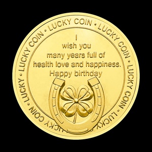 Art Collection Gift Gold Plated Vintage <strong>Euro</strong> <strong>Coin</strong> Souvenir Challenge <strong>Coins</strong> Firefighter - Product Image 1