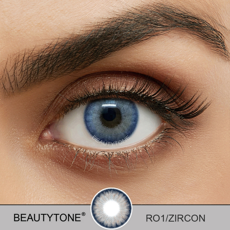 Rosemary Zircon blue color contact lenses soft eye contatct lenses set for private labels