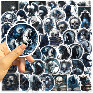50 Pegatinas de Graffiti de Arte Gótico Oscuro de Dibujos Animados para Decoración de Botellas y Teléfonos, Pegatinas de Pintura de Fantasmas y Demonios - Product Image 4
