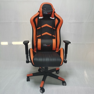 Livraison Gratuite DDP Chaise <span class=keywords><strong>Gamer</strong></span> Confortable Pivotante 2D en Cuir PU Bleue avec Accoudoirs en Acier pour PC Gaming - Product Image 2