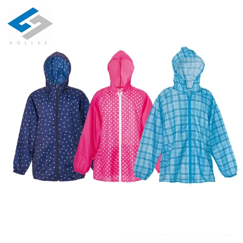 Hot Sale Waterproof K-Way Hoodie Jacket Portable Raincoat Promotion Outdoor Windbreaker Jacket