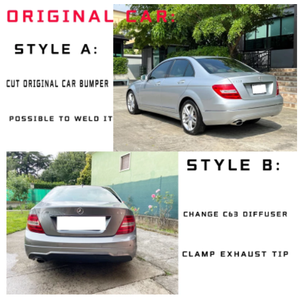 Thép không gỉ không <span class=keywords><strong>c</strong></span>ó logo Muffler tip ống xả ống xả tip cho 08-13 Benz w204 C180 C200 C260 C300 C63 khuếch tán <span class=keywords><strong>c</strong></span>ơ thể Kit - Product Image 6