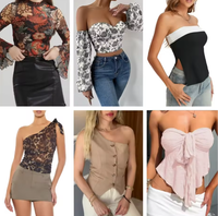 Grosir Atasan Camisole Wanita Bekas Ukuran Campur Slim Fit Serbaguna Musim Semi Musim Panas Pakaian Bekas Modis