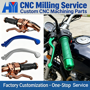 Custom CNC Parts Universal Scooter Or Motorcycle Body Systems Handbrake Aluminum <strong>Anodized</strong> Sandblasted Machining - Product Image 1