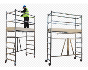 Torre di Ponteggio Mobile Cuplock in Lega di Alluminio a Doppia Larghezza, Design Moderno, Alta Resistenza alla Corrosione per Costruzioni Edili - Product Image 3
