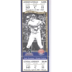 Boleto de los Expos vs. los Diamondbacks de 2003: Chad, Luis Gonzalez y Steve <span class=keywords><strong>Finley</strong></span> HR - Product Image 1