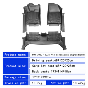 Factory Custom 5D TPE <b>Rubber</b> Eco-friendly Waterproof Anti Slip 5D Car <b>Floor</b> Mats 3 Pieces for Geely Emgrand (4th) 2022-2025 - Product Image 5