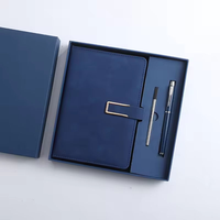 Carnet portable A5 en cuir PU de luxe et ensemble stylo écologiques avec logo personnalisable pour cadeaux d'entreprise. Cadeau d'affaires.
