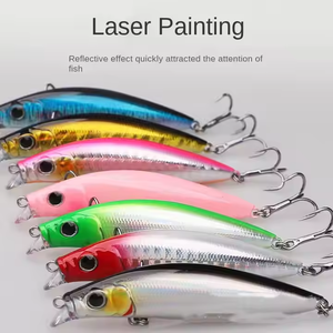 Luya appât perche espagnol maquereau leurre de pêche écarlate système de mouche morte plaque de langue courte revêtement Laser Mino pour la natation complète - Product Image 2