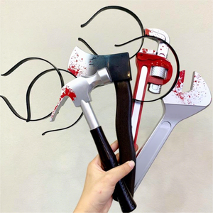 <span class=keywords><strong>Serre</strong></span>-tête unisexe éco-responsable pour <span class=keywords><strong>Halloween</strong></span>, design clé et <span class=keywords><strong>couteau</strong></span> de cuisine, accessoire de coiffure - Product Image 1