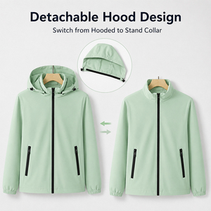 Veste imperméable en polyester personnalisée avec logo brodé et impression sérigraphique pour le personnel bancaire, uniforme d'entreprise, veste de travail - Product Image 3