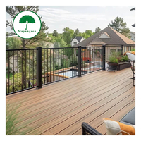 Nouvelle version améliorée de terrasse en bois composite WPC, anti-décoloration, avec couche de coextrusion, imperméable, anti-moisissure, gaufrage 3D, pour quai en bord de mer