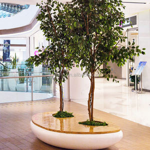 Panchina Moderna <span class=keywords><strong>RUYA</strong></span> per Esterni in Fibra di Vetro Resistente ai Raggi UV, Impermeabile, in Metallo e Plastica, Elegante Seduta da Strada per Patio e Ingresso - Product Image 3