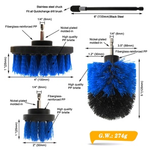 4 teile/satz <span class=keywords><strong>Blue</strong></span> Drill Reinigungs bürsten Auto waschen Detail lierung Bürste Power Brush <span class=keywords><strong>Tool</strong></span> Sets mit langer Reichweite abnehmbare Verlängerung - Product Image 2