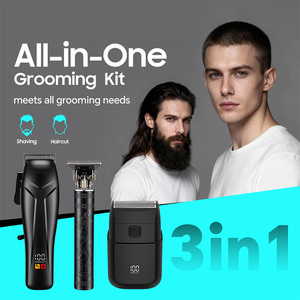 เครื่องตัดผมไฟฟ้าแบบมืออาชีพ 3 in 1  ทำจากสแตนเลส  แบบชาร์จได้ พร้อมใบมีดปรับระดับได้ สำหรับใช้ในบ้านและนอกบ้าน - Product Image 3