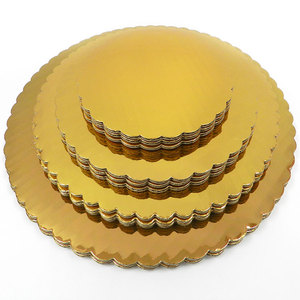 2022 Hot Sale Different Size Scalloped Shape Foil Cake Board
