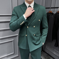 Costume Trois Pièces Floral sur Mesure Élégant pour Homme, Affaires, Cérémonie ou Mariage, Coupe Slim avec Revers - Fournisseur