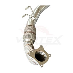 Tubo de escape Vortex SS304 compatible con Volkswagen Scirocco R 2.0T 2011-2018, tubo frontal de escape de alto rendimiento para carreras. - Product Image 6